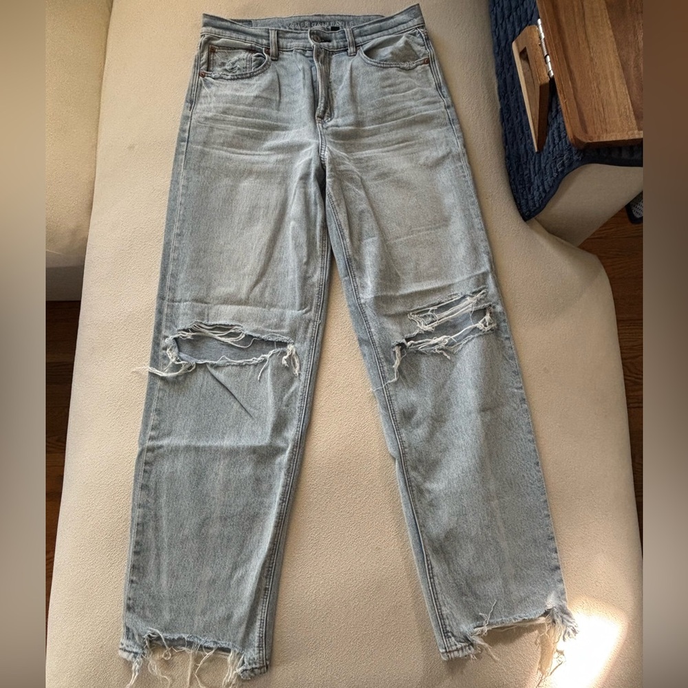 American Eagle high rise baggy straight jeans